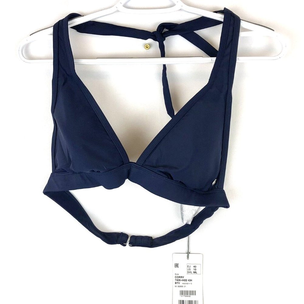 Bogner Fire and Ice Women’s Blue Halter Bikini Top, Size 10